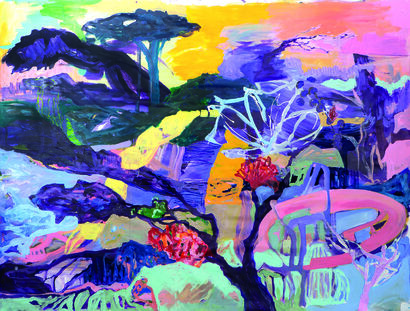 Train to casablanca V - a Paint Artowrk by Daniela Kammerer